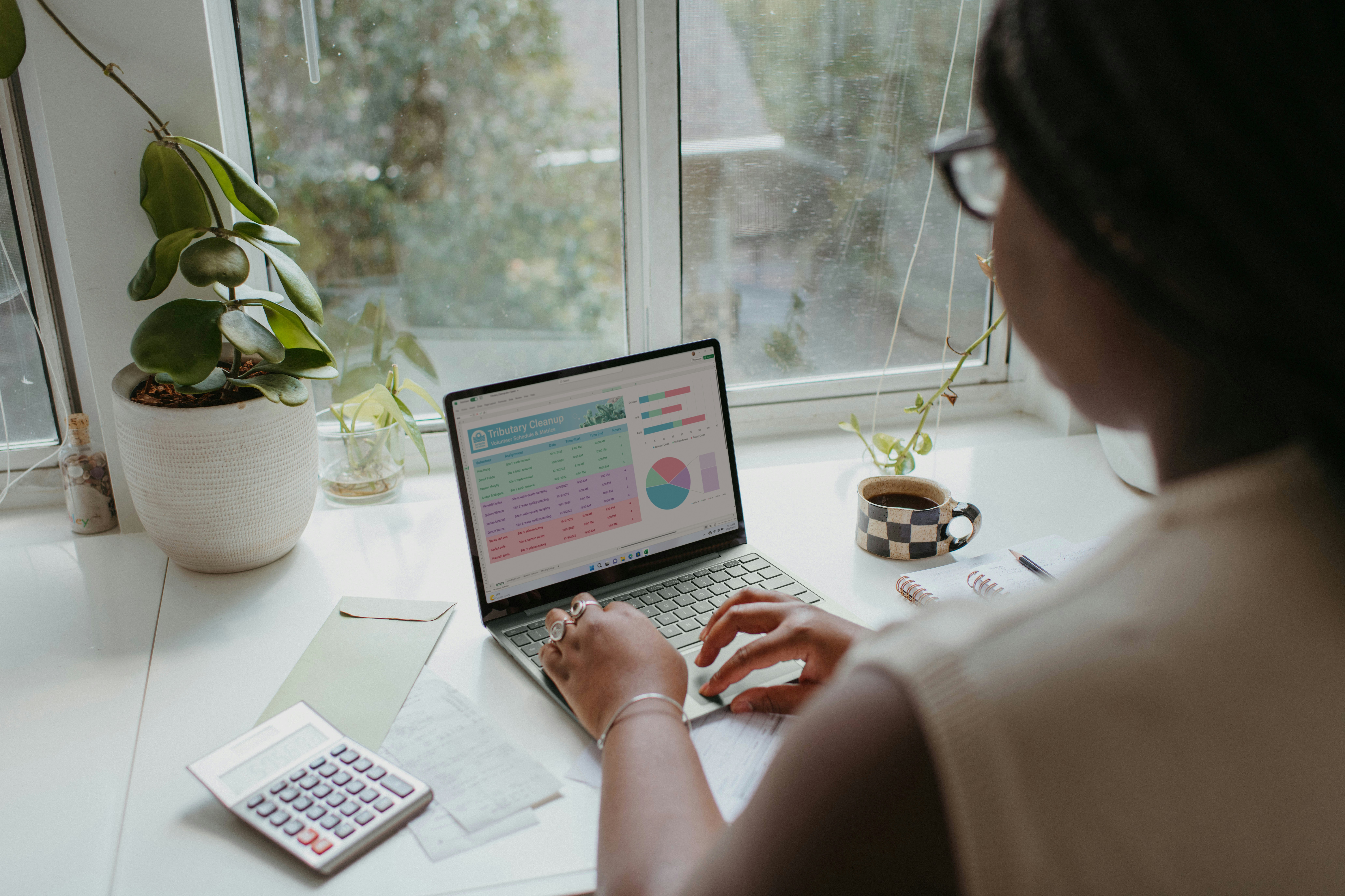Accountant working on tax strategy and financial planning