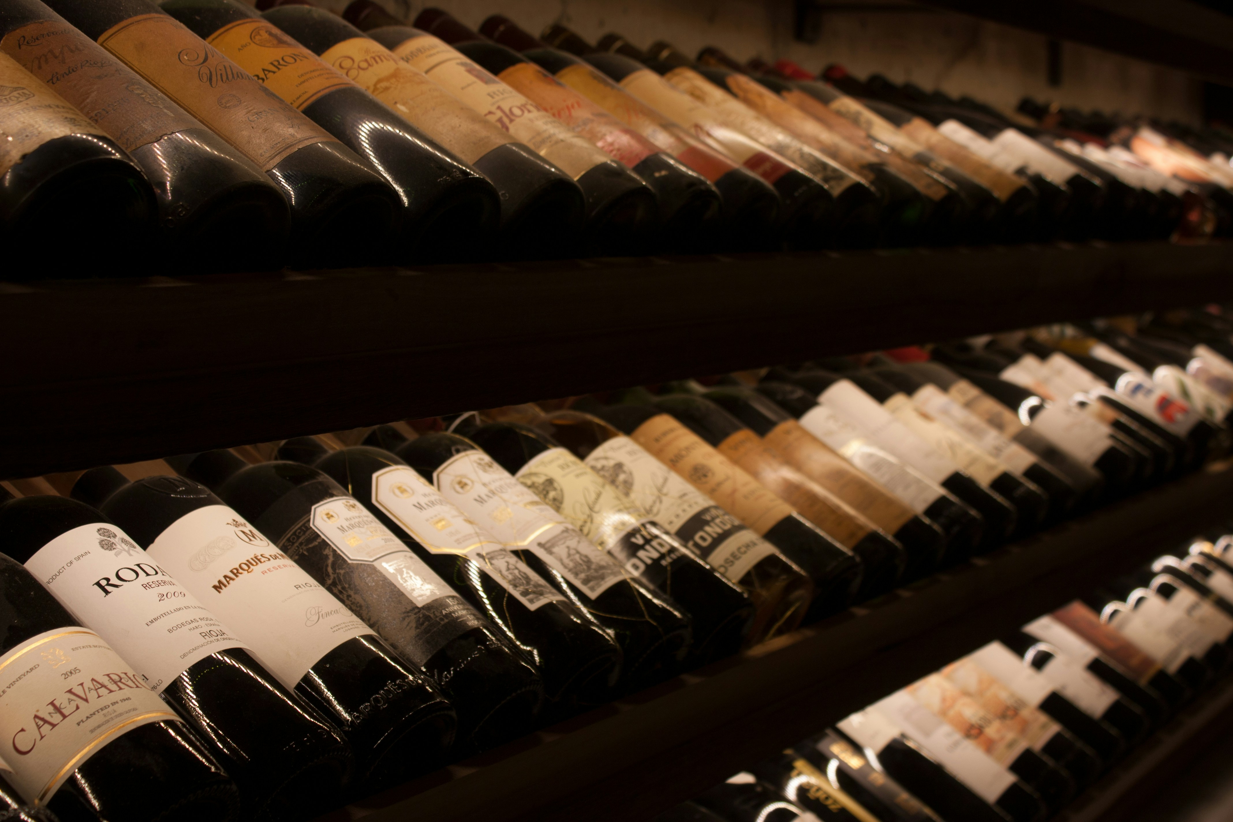 Bottles of Napa Valley wine displayed for online purchase