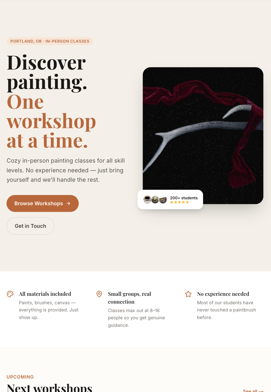 Small business website design for a Napa, CA business by MuseLink Studio